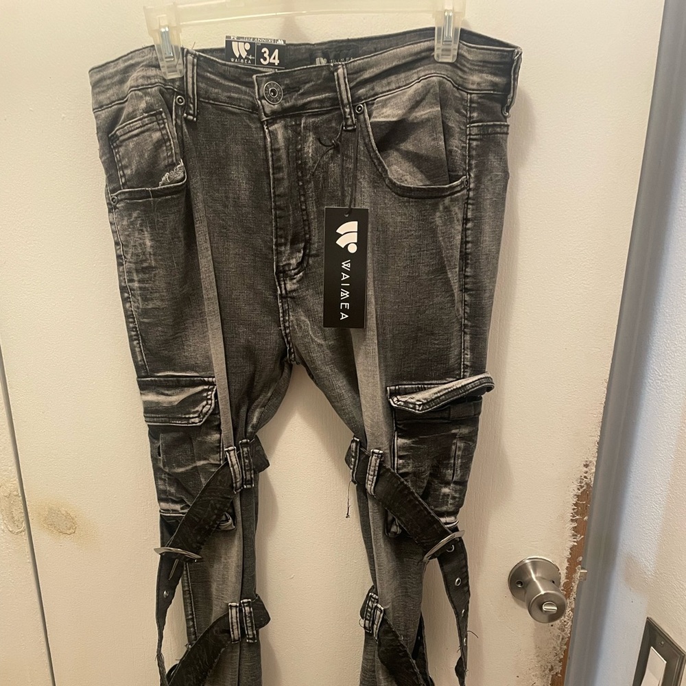 Waimea strap denim jeans